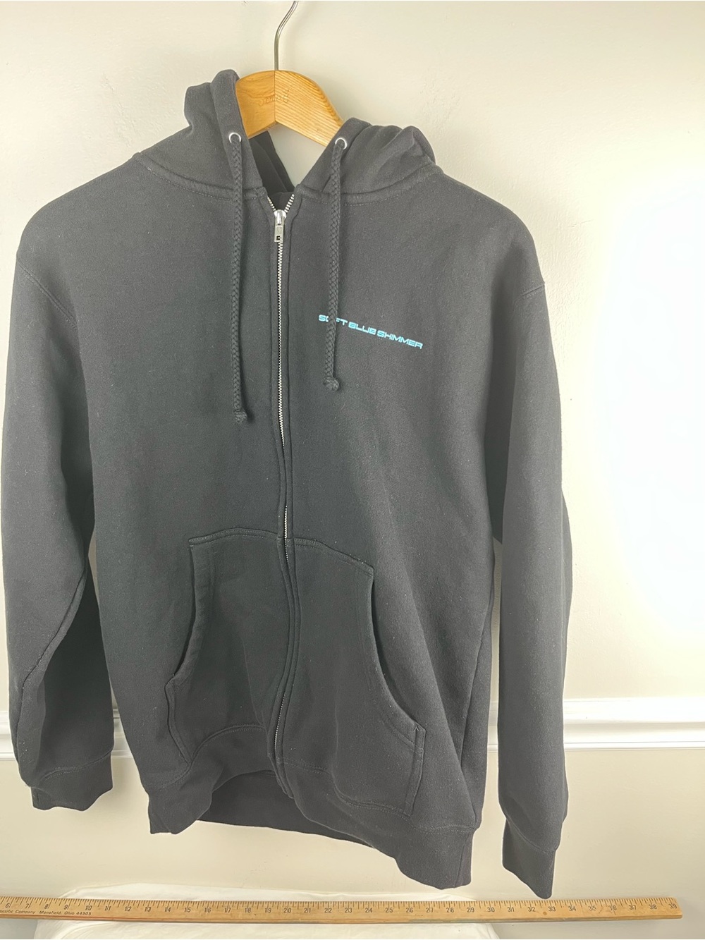 Soft blue shimmer hoodie